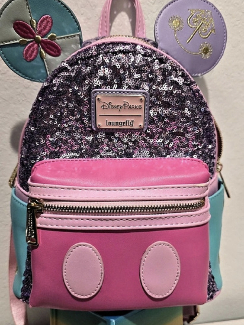Loungefly Mickey Mouse: The Main Attraction Mini Backpack - It's a Small World